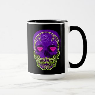 Purple Sugar Skull Mug