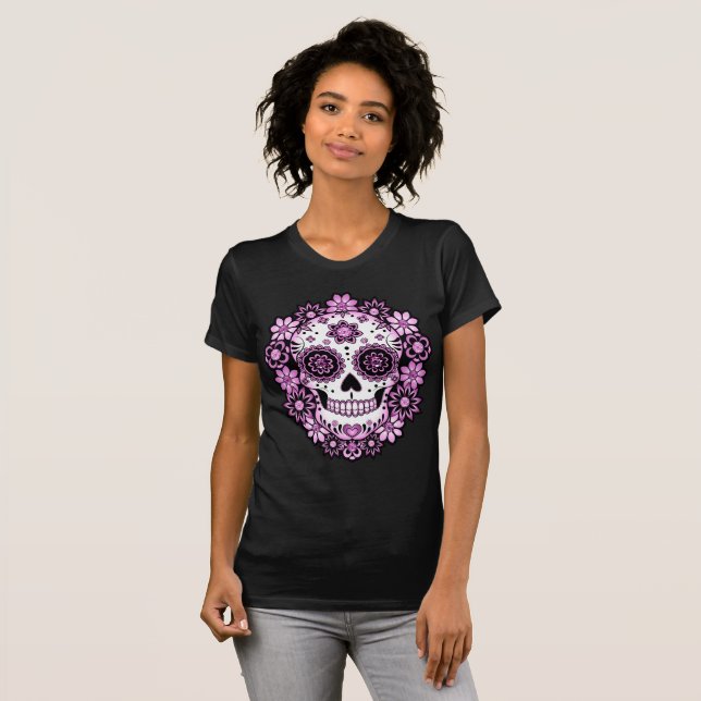 Purple Sugar Skull T-Shirt (Front Full)