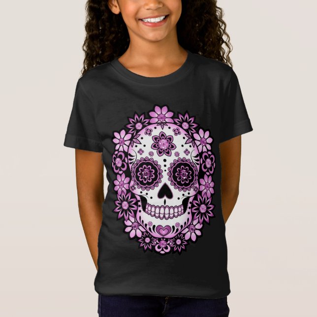 Purple Sugar Skull T-Shirt (Front)