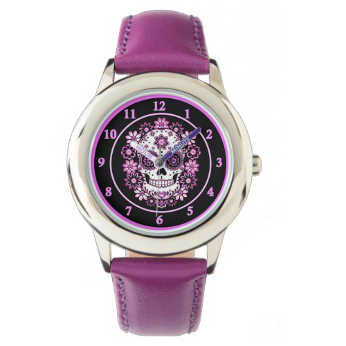 Purple Sugar Skull Watch