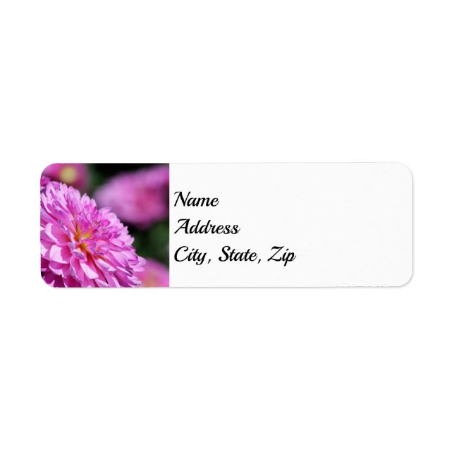 Purple Summer Dahlia Address Label (Front)