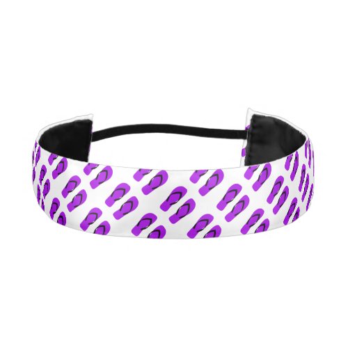 Purple Summer Flip Flops Pattern Headband