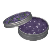 Purple Summer Floral Art Lilac Gardening Pattern Candy Tin (Opened)