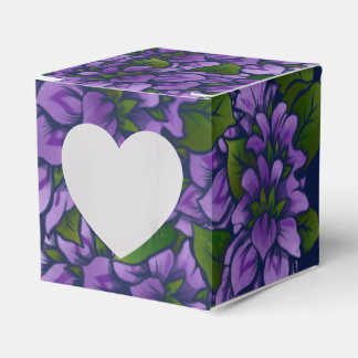 Purple Summer Floral Art Lilac Gardening Pattern Favor Boxes