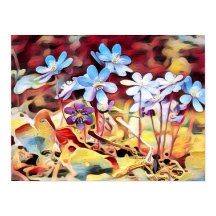Purple summer flowers painting