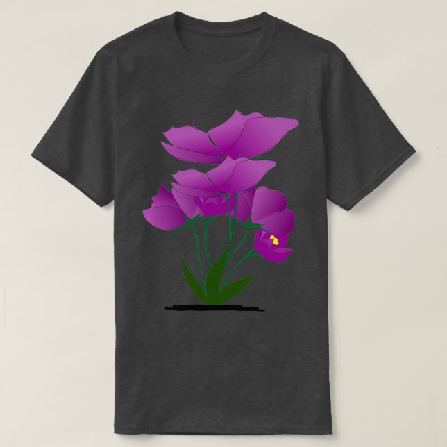 Purple summer flowers plant T-Shirt (Design Front)