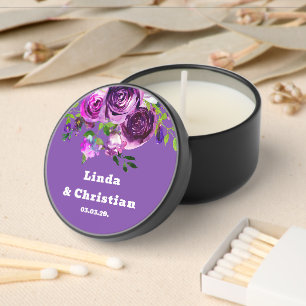 Purple Summer Wedding Mini Candle Favors