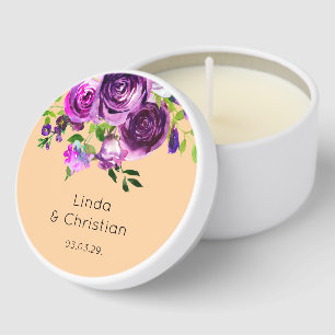 Purple Summer Wedding Mini Candle Favors
