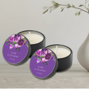 Purple Summer Wedding Mini Candle Favors