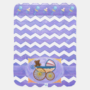 Purple Sun Baby Stuff Baby Blanket