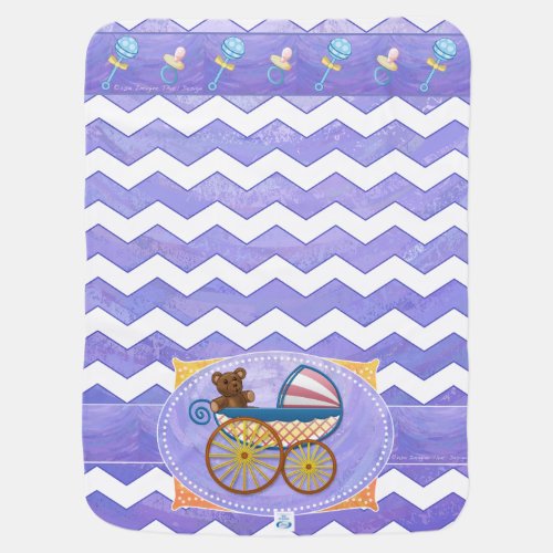 Purple Sun Baby Stuff Baby Blanket