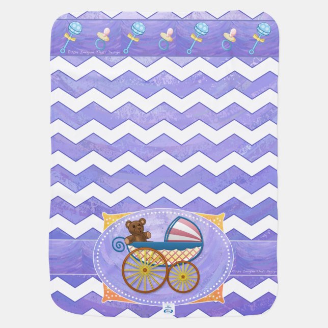 Purple Sun Baby Stuff Blanket (Back)