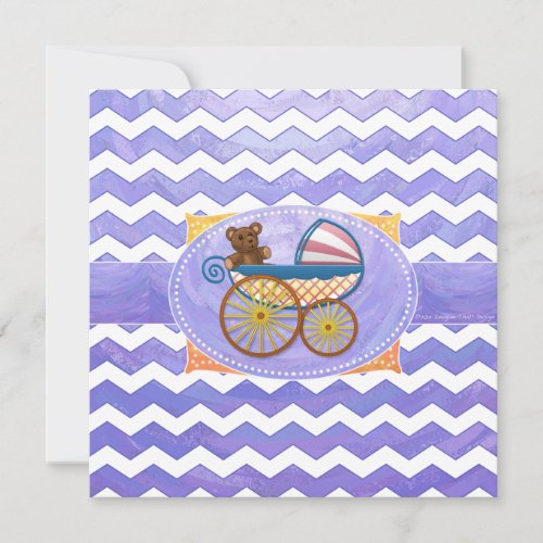 Purple Sun Baby Stuff Invitation