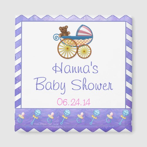 Purple Sun Baby Stuff Magnet