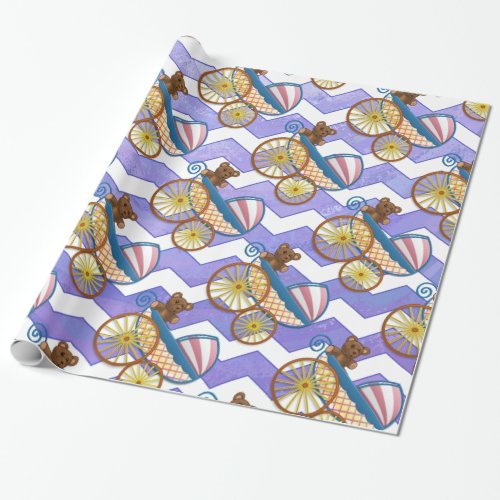 Purple Sun Baby Stuff Wrapping Paper