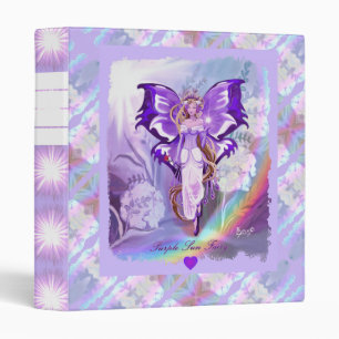 Purple Sun Fairy 3 Ring Binder