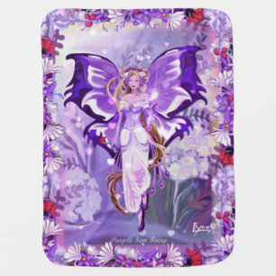 Purple Sun Fairy Baby Blanket