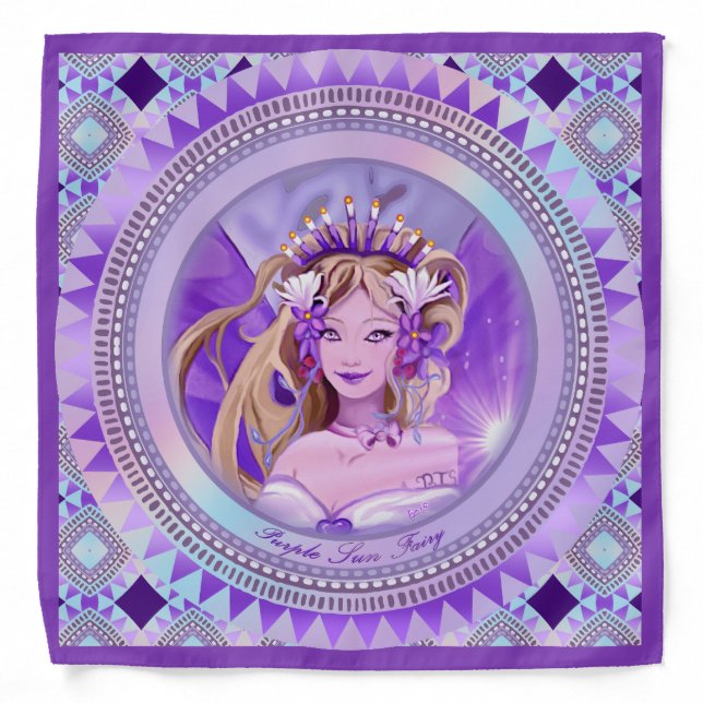 Purple Sun Fairy Bandana (Front)