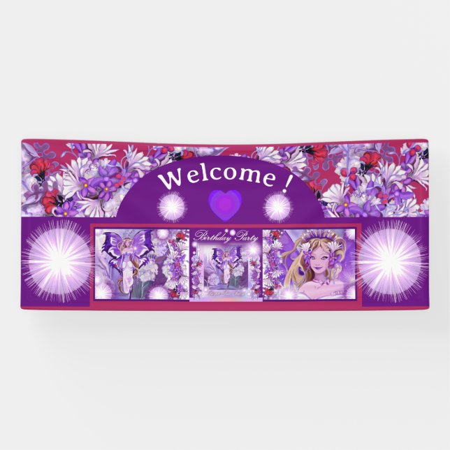 Purple Sun Fairy  Banner (Horizontal)