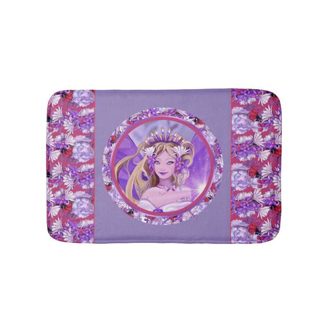 Purple Sun fairy Bath Mat (Front)