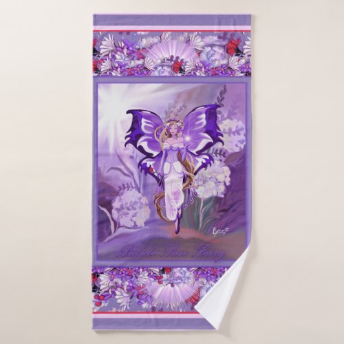 Purple Sun fairy Bath Towel