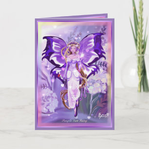Purple Sun Fairy birthday card