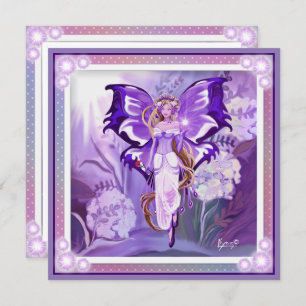 Purple Sun Fairy blank card
