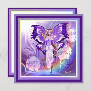 Purple Sun Fairy blank card