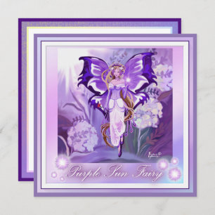 Purple Sun Fairy blank card