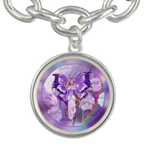 Purple Sun Fairy Charm Bracelet