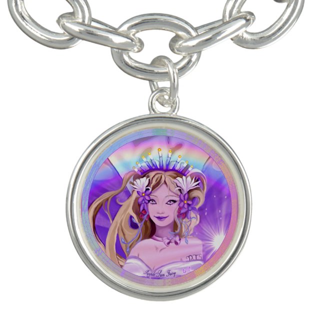 Purple Sun Fairy Charm Bracelet (Design)