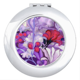 Purple Sun Fairy Compact Mirror