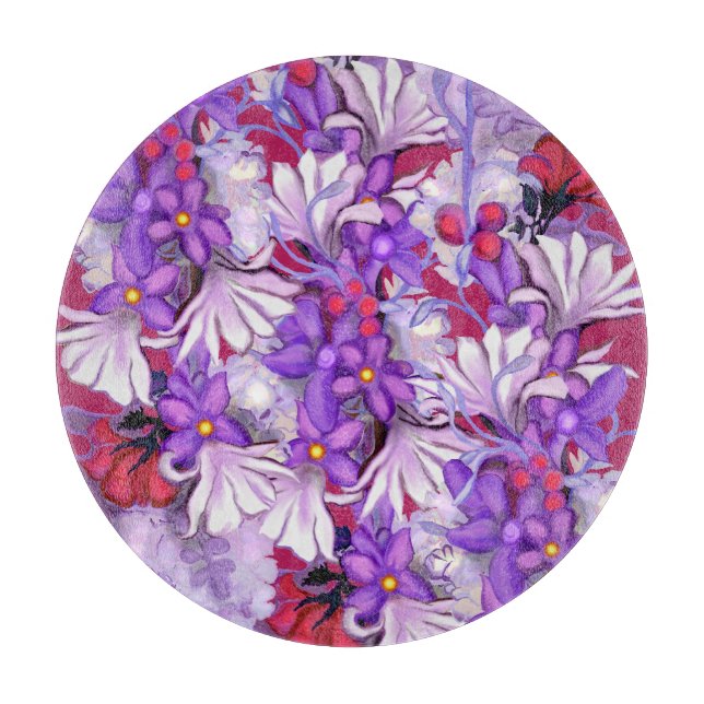 Purple Sun Fairy Cutting Board (Front)
