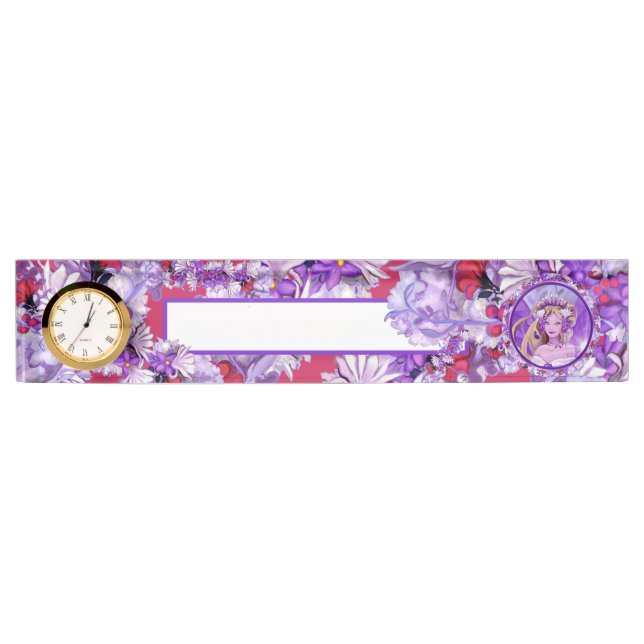 purple sun fairy desk name plate (Front)