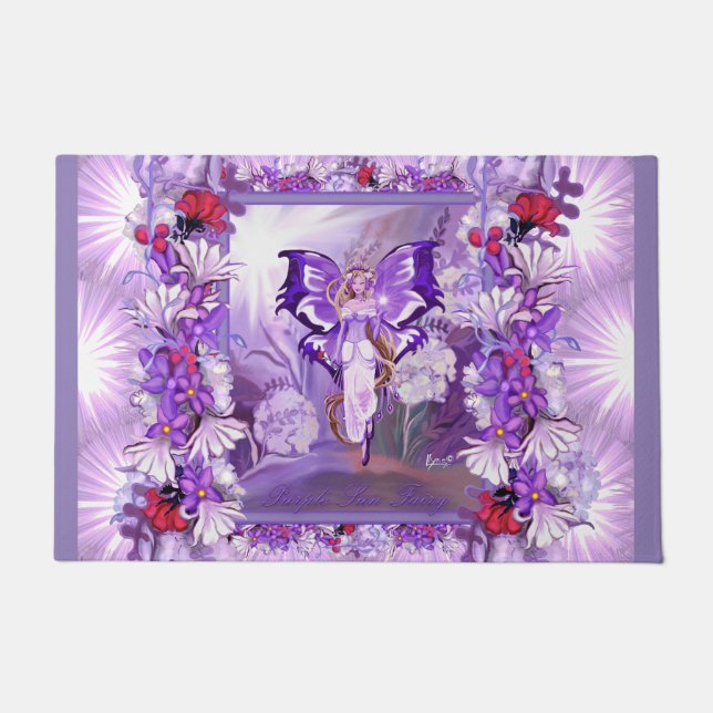 Purple Sun fairy Doormat (Front)