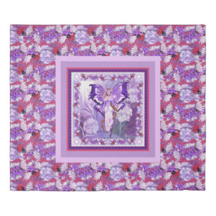 Purple sun Fairy Duvet Cover