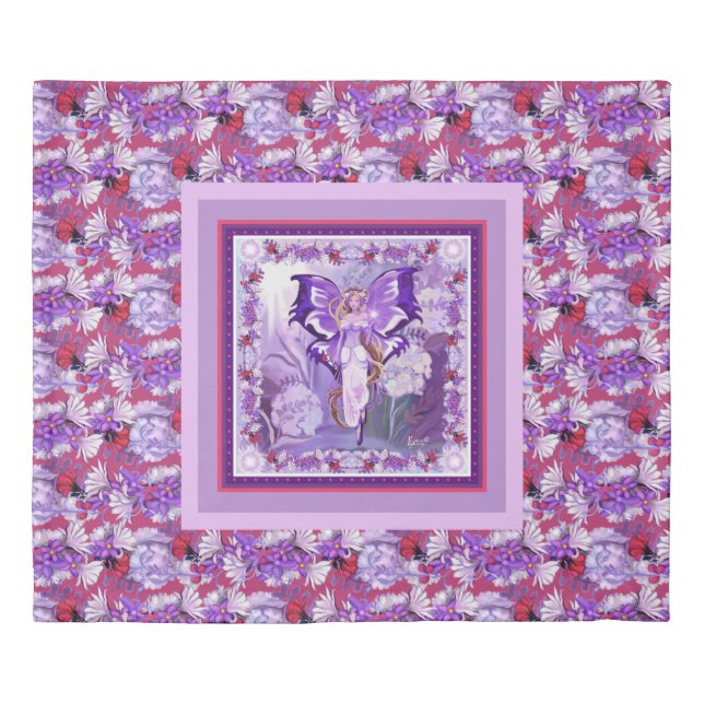 Purple sun Fairy Duvet Cover (Front)