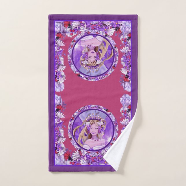 Purple Sun fairy Hand Towel (Hand Towel)