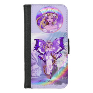 Purple Sun Fairy iPhone 8/7 Wallet Case