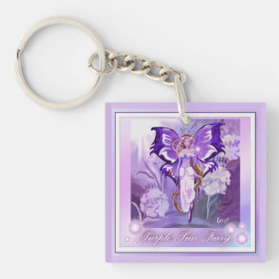 Purple Sun Fairy Keychain