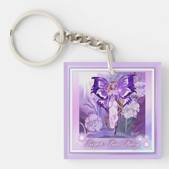 Purple Sun Fairy  Keychain (Front)