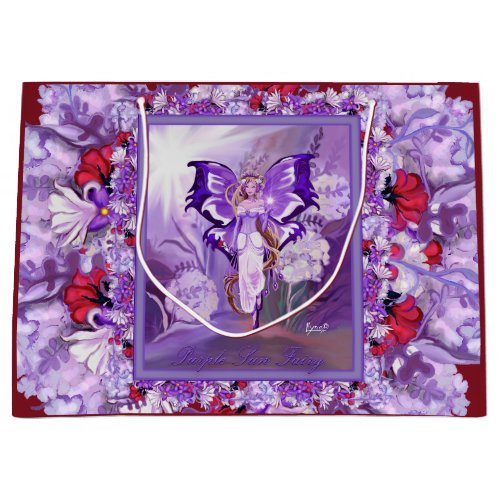 Purple Sun Fairy  Large Gift Bag