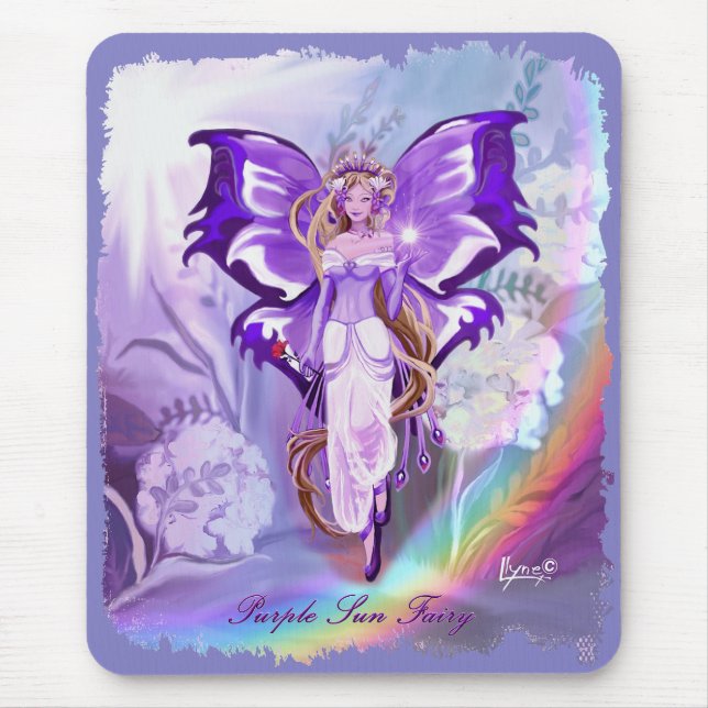 Purple Sun Fairy Mouse Pad (Front)