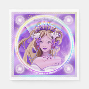 Purple Sun Fairy Napkins