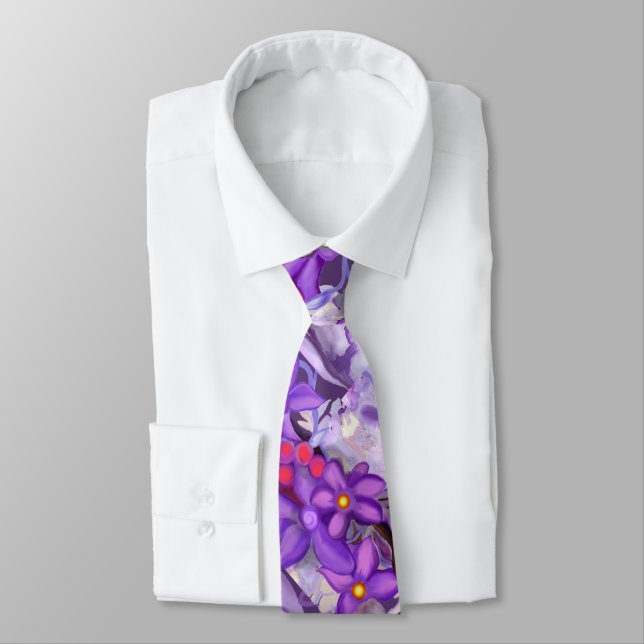 Purple Sun Fairy Neck Tie (Tied)