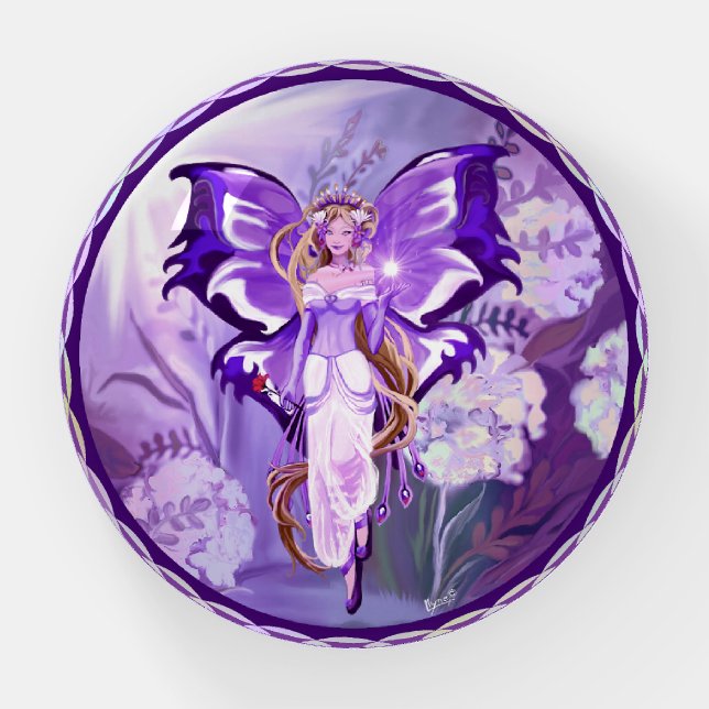 Purple Sun Fairy Paperweight (Front)