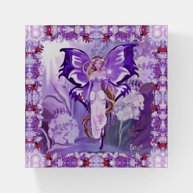Purple Sun Fairy Paperweight (Front)