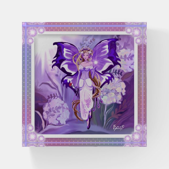 Purple Sun Fairy Paperweight (Front)