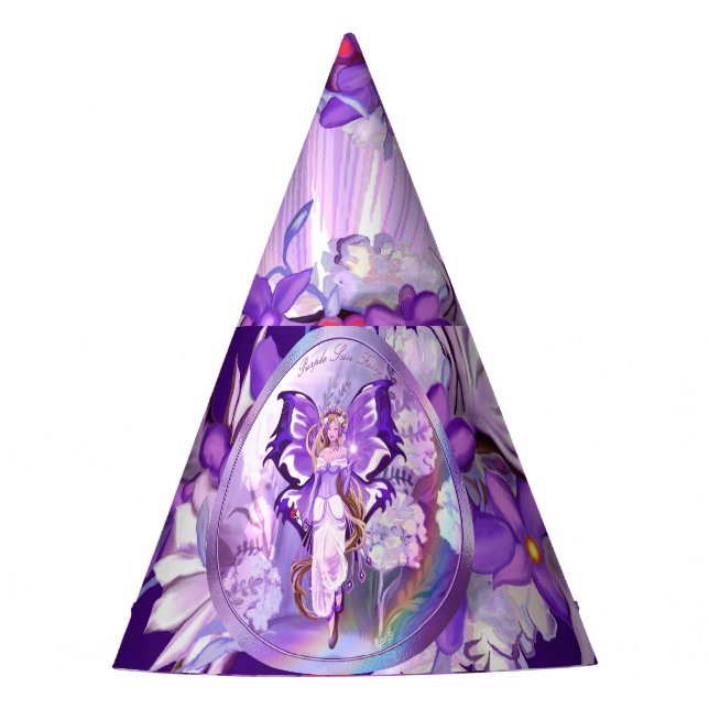 Purple Sun Fairy Party Hat (Front)