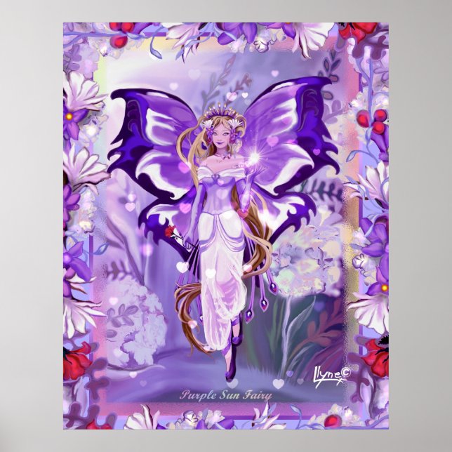 Purple Sun Fairy Photo Print (Front)